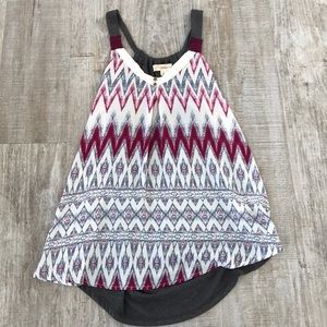 Rewind patterned flowy tank top